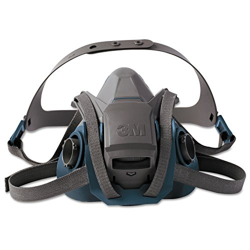 3M Personal Safety Division 6503QL Rugged Comfort Quic-Latch Half-Facepiece Reusable Respirators, Large, Grey/Teal