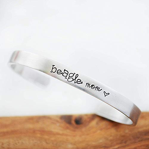 Beagle Mom Bracelet Hand Stamped Aluminum Cuff Fur Breed Hound Pet Gifts for Dog Rescue Adoption Owners Women Christmas Stocking Stuffer Graduation Grad Beagle Mom Bracelet Hand Stamped Aluminum Cuff Fur Breed Hound Pet Gifts for Dog Rescue Adoption Owners Women Christmas Stocking Stuffer Graduation Grad