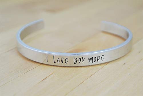 I Love You More Hand Stamped Bracelet I Love You More Bracelet Gifts For Her Girlfriend Gift I Love You More Hand Stamped Bracelet I Love You More Bracelet Gifts For Her Girlfriend Gift