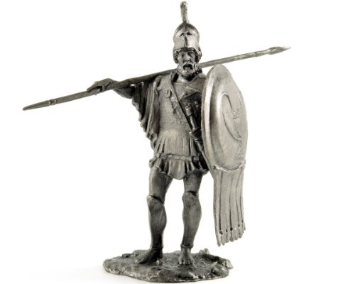 Tin toy soldiers. Athenian Hoplite, 490 BC. Metal sculpture, statue. Collection 54mm (scale 1/32) miniature figurine Tin toy soldiers. Athenian Hoplite, 490 BC. Metal sculpture, statue. Collection 54mm (scale 1/32) miniature figurine