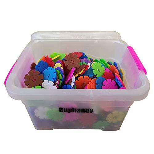 N and D Buphanqy Toy Building Blocks for Kids  Snowflakes 500 Piece Building Blocks Construction STEM Toys Kids Creative and Educational Snowflakes