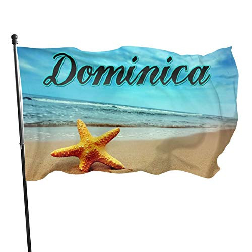 HBWUYZU-T 3x5 ft Polyester Flag Dominica - Vivid Color and UV Fade Resistant