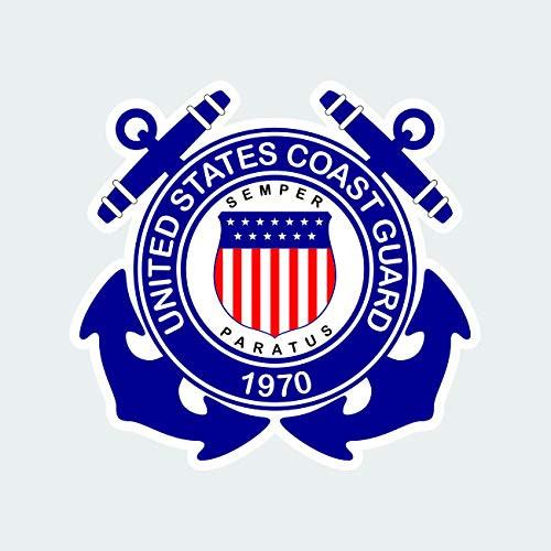 fagraphix Vintage U.S. Coast Guard Anchors Sticker Decal Self Adhesive 1790 Logo Semper Paratus 12.64inch  Wide