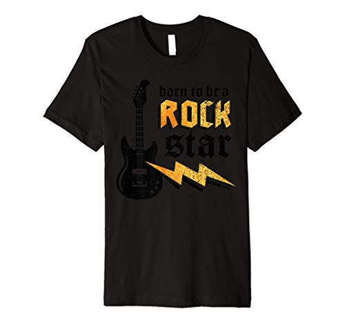 Born To Be Rock Star Guitar Rock N_ Roll Music Premium T-Shirt