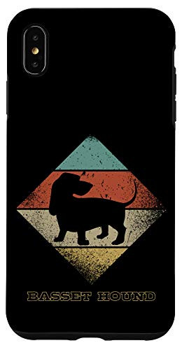 iPhone XS Max Vintage Retro 1970_s Dog Breed Basset Hound Case