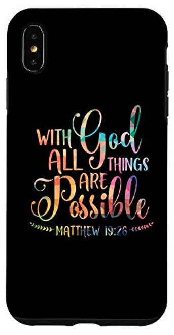 iPhone XS Max With God All Things Are Possible Christian Religious Case iPhone XS Max With God All Things Are Possible Christian Religious Case