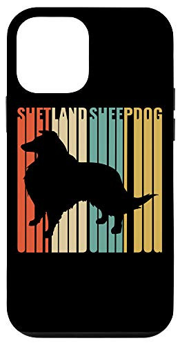 iPhone 12 mini Shetland Sheepdog Retro 1970_s Dog Silhouette Sheltie Case