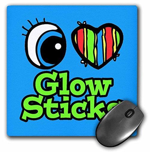 3D Rose Bright Eye Heart I Love Glow Sticks Matte Finish Mouse Pad - 8 x 8 - mp_106120_1 3D Rose Bright Eye Heart I Love Glow Sticks Matte Finish Mouse Pad - 8 x 8 - mp_106120_1