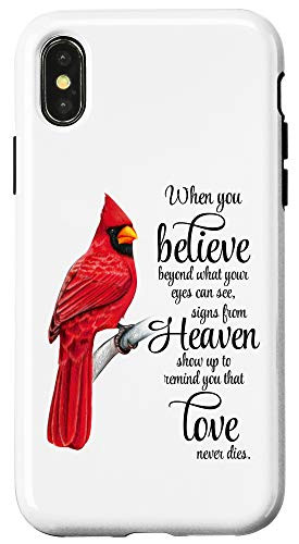 iPhone X XS Cardinal Red Bird Sign from Heaven Angel Case