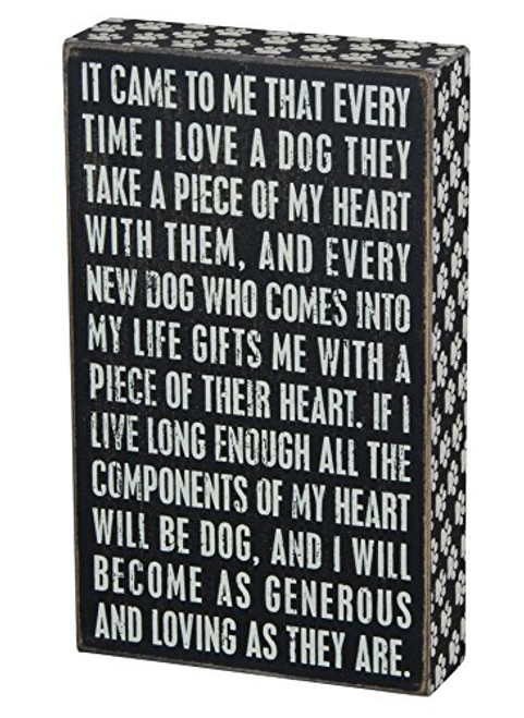 Primitives by Kathy Paw Print Trimmed Box Sign, 6 10-Inch, Loving Dog Primitives by Kathy Paw Print Trimmed Box Sign, 6 10-Inch, Loving Dog