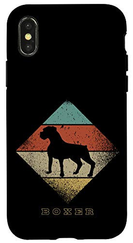 iPhone X XS Vintage Retro 1970_s Dog Breed Boxer Case