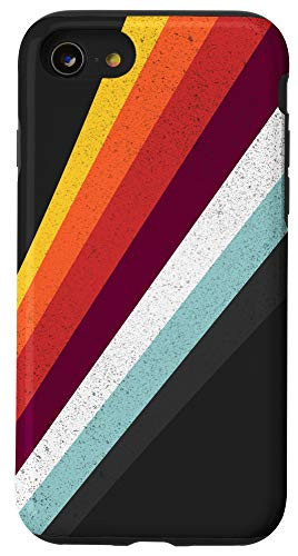 iPhone SE -2020-   7   8 Retro Stripe Lines for 70 s 80 s lovers Case