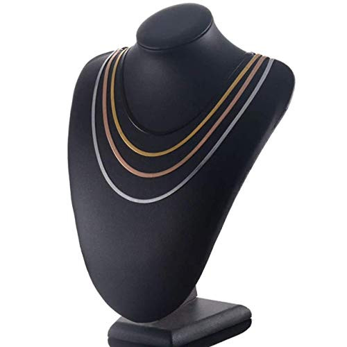 Italian Snake Chain  Flat Snake Chain  High Quality Flat Chain  Stainless Steel Flat Necklace  Gold  Silver  Rose Gold  Black Color  Waterproof Filmy Snake Chain  Gift Jewelry  Various Length