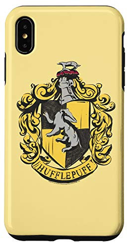 iPhone XS Max Harry Potter Drawn Hufflepuff Crest Case
