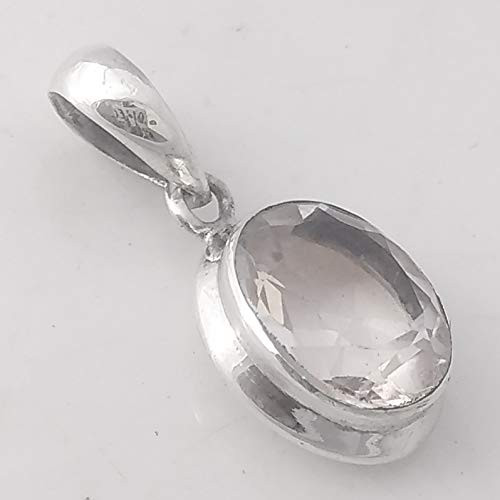 Solid 925 Sterling Silver Pendant For Women and Girls Clear Quartz Pendant Sterling Silver Necklace Mothers Day Bridemaids Gift Hypoallergic Boho Handmade Jewelry Solid 925 Sterling Silver Pendant For Women and Girls Clear Quartz Pendant Sterling Silver Necklace Mothers Day Bridemaids Gift Hypoallergic Boho Handmade Jewelry