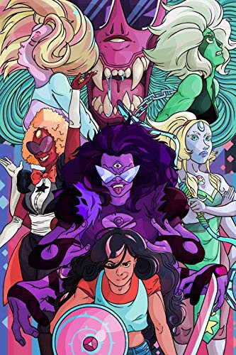 Steven universe poster Garnet  Amethyst  Pearl  Peridot  Lapis Lazuli  Bismuth in Beach City