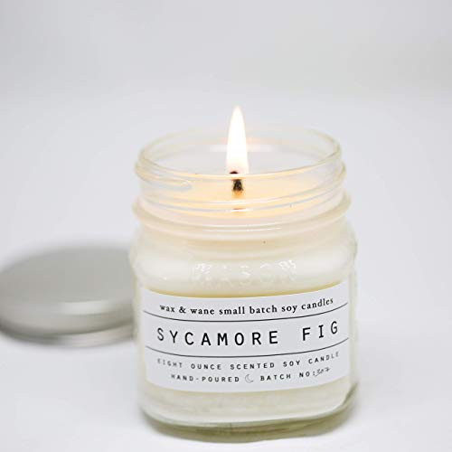 Sycamore Fig 8 Oz Mason Jar Soy Candle