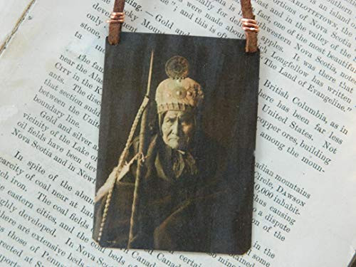Ornament Native American Geronimo with Staff Edward S Curtis Ornament Native American Geronimo with Staff Edward S Curtis