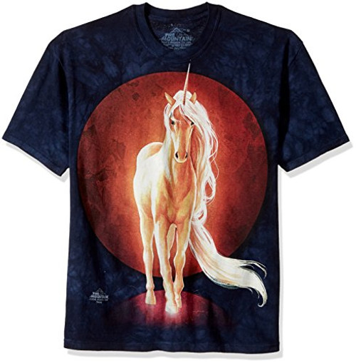 The Mountain Last Unicorn Adult T-Shirt Blue XL The Mountain Last Unicorn Adult T-Shirt Blue XL