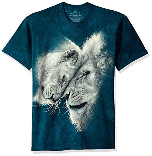 The Mountain White Lions Love Adult T-Shirt Green XL The Mountain White Lions Love Adult T-Shirt Green XL