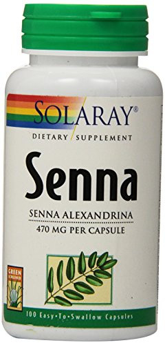 Solaray Senna Leaf  Veg Cap -Btl-Plastic- 470mg - 100ct