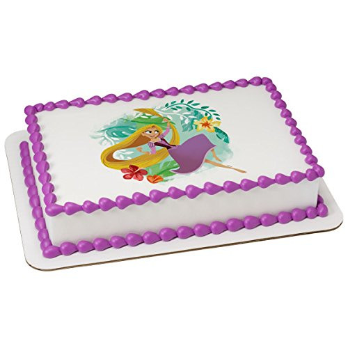 Tangled Rapunzel Fearless Princess Edible Cake Topper or Cupcake Topper Decorations -7.5inch x10inch  Rectangle-