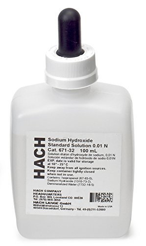 Hach 67132 Sodium Hydroxide Standard Solution  0.01 N  100 mL MDB
