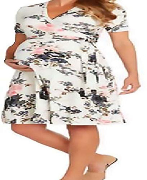 Matty M Ladies_ Maternity Dress XL Ivory Matty M Ladies_ Maternity Dress XL Ivory