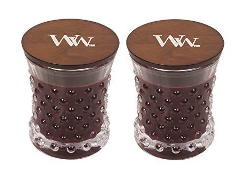 WoodWick Vintage Hobnail Candle Set -  Black Cherry