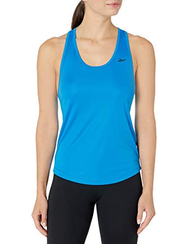 Reebok Workout Ready Mesh Back Performance Tank Top  Horizon Blue  M