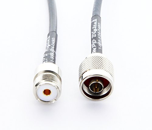 MPD Digital rg58-n-male-SO239-6FT RF Coaxial Cable N Male to UHF SO239 Female RG-58u MIL-C-17 Coax with N Male to SO-239 pl259 Female Connectors