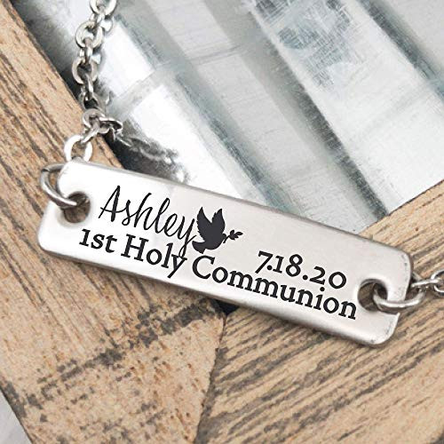 First Holy Communion Bracelet First Communion Necklace Little Girl_s Jewelry Personalized Bracelet Communion Gift Jewelry Gift for Girl COMMUNION-GIRL-BRACELET