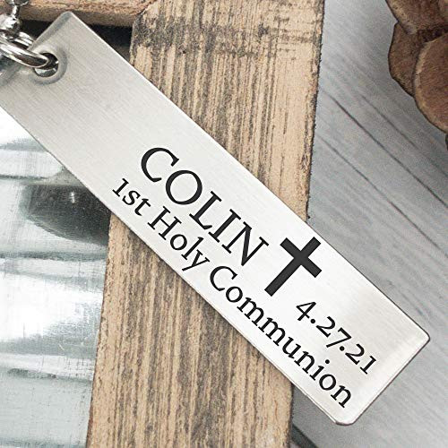 Personalized Boys First Communion Pendant Necklace For Boys First Communion Necklace First Communion Gift Cross Religious Necklace BOYS-COMMUNION-NECK