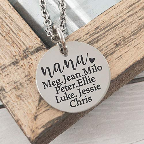 Personalized Grandma Necklace Grandma Gift Necklace Mother_s Day Gift For Grandma Personalized Grandma Name Nana Oma Yaya Granny Grams Gift GMA-DISC-NECK Personalized Grandma Necklace Grandma Gift Necklace Mother_s Day Gift For Grandma Personalized Grandma Name Nana Oma Yaya Granny Grams Gift GMA-DISC-NECK