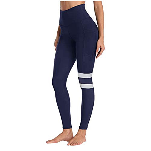 Goldweather Women Yoga Leggings with Pockets High Waisted Stretchy Yoga Pants Tummy Control Workout Running Tights-XL Navy- Goldweather Women Yoga Leggings with Pockets High Waisted Stretchy Yoga Pants Tummy Control Workout Running Tights-XL Navy-