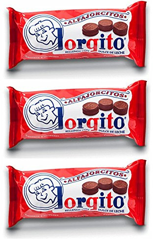 Alfajores JORGITO MINI Chocolate Rellenos con Dulce de Leche  3 Pack