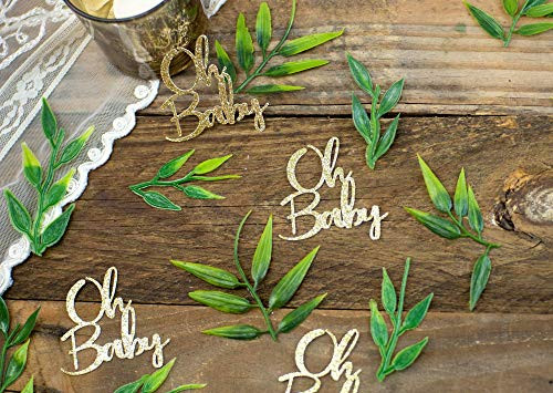 Oh Baby  Greenery Baby Shower Decorations  Baby Shower Confetti  Baby Shower Decorations Gender Neutral