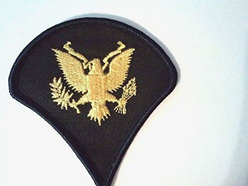 Embroidered Patch - Patches for Women Man - U.S. Army E-4 Specialist Regulation Male Gold Green Pair Rank
