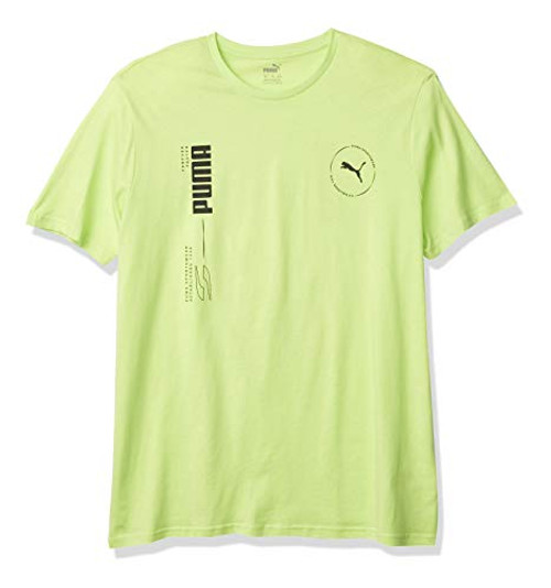 PUMA Men_s Graphic TEE  Sharp Green  XS