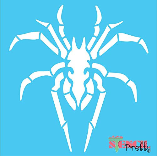 Stencil - Spider Stencil - DIY Craft Best Vinyl Large Stencils for Painting on Wood  Canvas  Wall  etc.-S -14inch  x 15inch -- Brilliant Blue Color Material