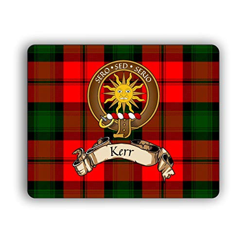 Kerr Scottish Clan Tartan Crest Computer Mouse Pad