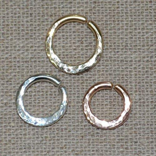 Gold Hammered Nipple Ring 14g - Septum Piercing 14 Gauge - Nipple Piercing - Nipple Jewelry - Septum Ring - Forward Helix Earring