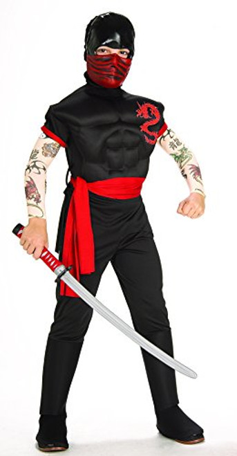Brotherhood of the Dragon Child_s Muscle Chest Ninja Warrior Costume Medium Brotherhood of the Dragon Child_s Muscle Chest Ninja Warrior Costume Medium