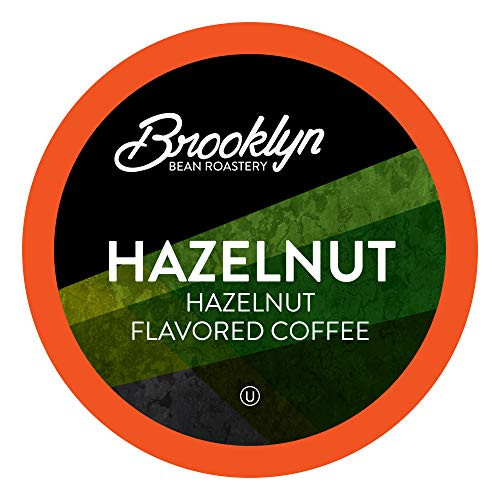 Brooklyn Beans Hazelnut Gourmet Coffee Pods  Compatible with 2.0 Keurig K Cup Brewers  40 Count
