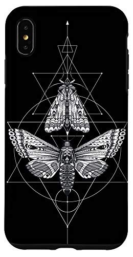 iPhone XS Max Death Moth Dark Goth Girl Gift Gothic Witch Occult Geometric Case