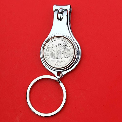 US 2016 West Virginia Harpers Ferry National Historical Park Quarter BU Uncirculated Coin All-in-One Key Ring Bottle Opener Nail File and Cutter Clipper NEW - America the Beautiful US 2016 West Virginia Harpers Ferry National Historical Park Quarter BU Uncirculated Coin All-in-One Key Ring Bottle Opener Nail File and Cutter Clipper NEW - America the Beautiful