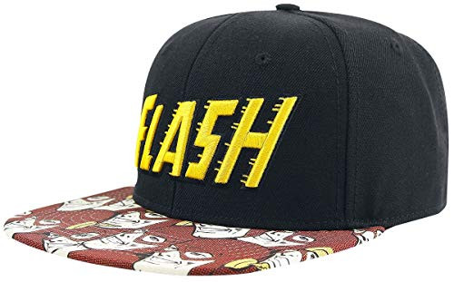 Bioworld Official Snapback- DC Comics Flash Halftone Snapback Hat One Size   Black   One Size