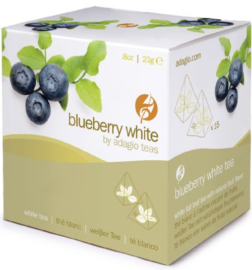 Adagio Teas  Blueberry White  Tea Bags  15-count Package -Pack of 1-