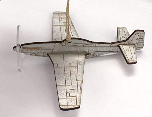 P-51 Mustang Warbird Fighter Plane Airplane Christmas Ornament P-51 Mustang Warbird Fighter Plane Airplane Christmas Ornament