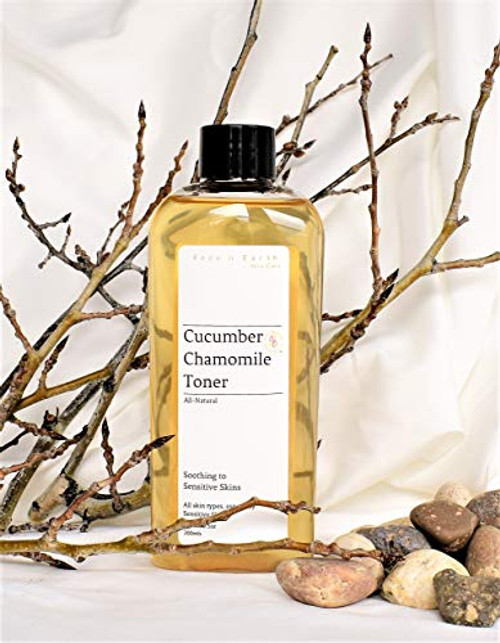 Sensitive Skin Toner Cucumber and Chamomile - Alcohol Oil Free All Skin Types Including Sensitive Skin - Vegan Chemical Toxic Free Sensitive Skin Toner Cucumber and Chamomile - Alcohol Oil Free All Skin Types Including Sensitive Skin - Vegan Chemical Toxic Free